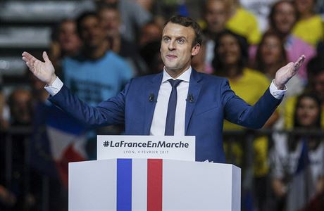 Favorit francouzskch prezidentskch voleb Emmanuel Macron.