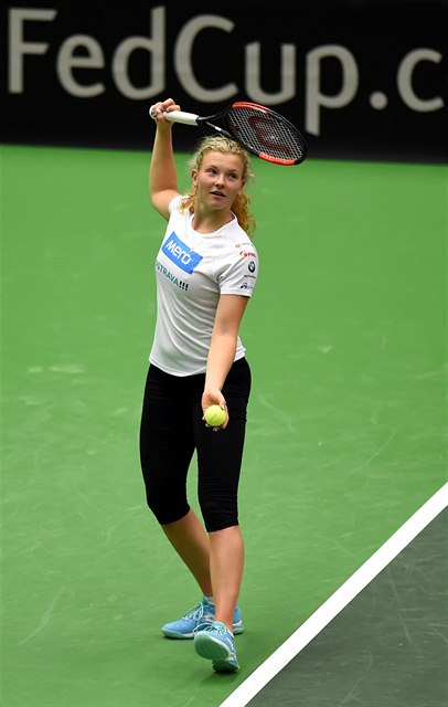 Kateina Siniaková na Fed Cupu.