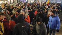 Protesty proti rumunsk vld.