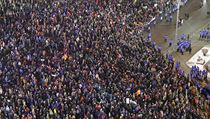 Demonstrace v Rumunsku.