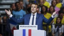 Favorit francouzskch prezidentskch voleb Emmanuel Macron.