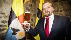 Vít Jedlika prezentuje druhé pivo Liberlandu.