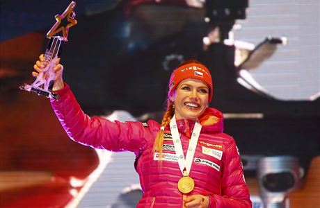 Gabriela Koukalová se zlatou medailí