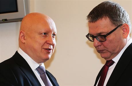 Generální editel EZ Daniel Bene s ministrem zahranií Lubomírem Zaorálkem.