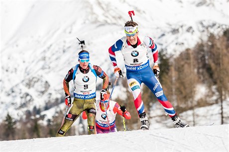 Ole Einar Björndalen ve stíhačce mužů na mistrovství světa 2017.