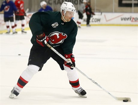 Petr Sýkora na tréninku New Jersey Devils.