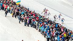 Fanouci na biatlonovém mistrovství svta v rakouském Hochfilzenu.