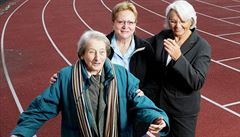 Ti legendy eského sportu (zleva): Dana Zátopková, Vra áslavská a Olga...