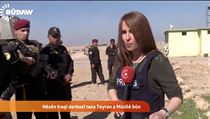 Reportérka Shifa Gardiová přinášela informace z předních linií Mosulu.