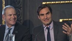 výcarský tenista Roger Federer, který pijel do eské republiky propagovat...