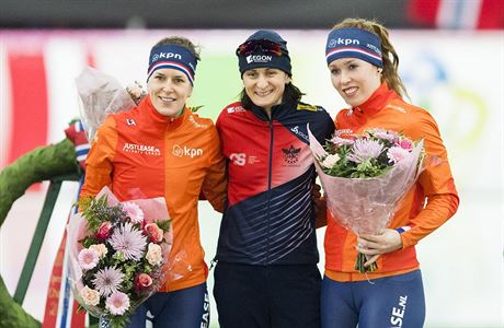 Ireen Wustov, Martina Sblkov a Antoinette de Jongov.