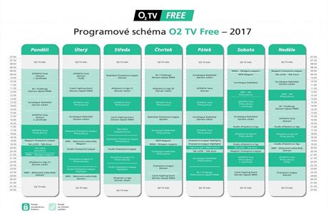 Programov schma stanice O2TV Free.