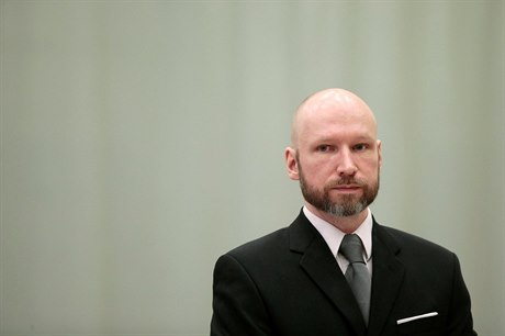 Anders Behring Breivik během odvolacího slyšení