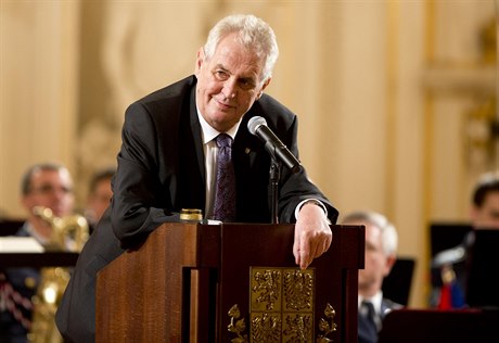 Prezident Miloš Zeman při oznámení další kandidatury.