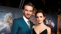 Emma Watson a Dan Stevens na premie v Los Angeles.