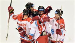 Gólová radost hokejist� Olomouce v posledním kole základní �ásti extraligy.