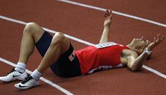 Petr Svoboda slaví bronz v závodě na 60 metrů překážek na halovém mistrovství...