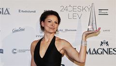 Klára Melíková s cenou za Nejlepí enský herecký výkon ve vedlejí roli.