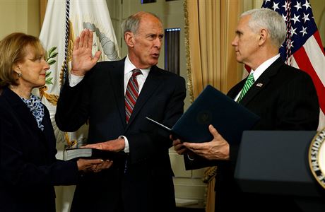 Pence swears in Coats to serve as U.S. Director of National Intelligence (DNI)...