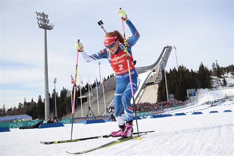 Gabriela Koukalová si pes zimu pila na solidní balík.