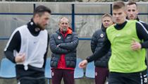 Nový trenér fotbalistů Sparty Petr Rada (druhý zleva) absolvoval s týmem 14....