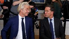 Premiér Rutte a Geert Wilders