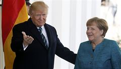 Americký prezident Donald Trump pivítal Angelu Merkelovou v Bílém dom.