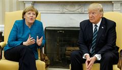 Historicky první setkání Angely Merkelové s Donaldem Trumpem.