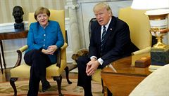 Hlavním cílem schzky Trumpa a Merkelové má být navázání osobních vztah.