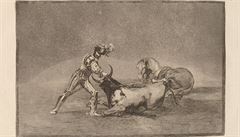 Francisco Goya y Lucientes. Lepty býích zápas ze série La Tauromaquia.