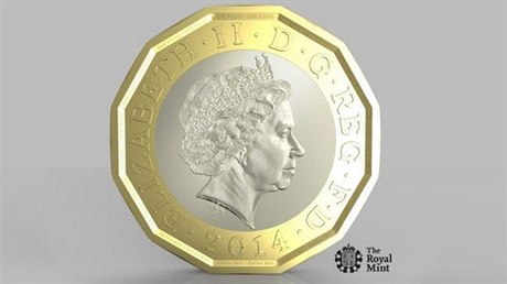 Nová britská librová mince.