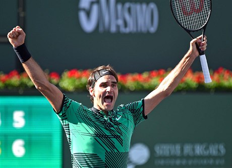 Vítz turnaje v Indian Wells, výcar Roger Federer.