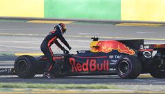 Daniel Ricciardo z Red Bullu závod v Austrálii nedokonil.