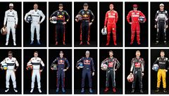 Sloení tým F1 2017: Mercedes (Lewis Hamilton, Valtteri Bottas), Red Bull...