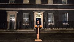 Britská premiérka Theresa Mayová pi svém prohláením v reakci na londýnský...