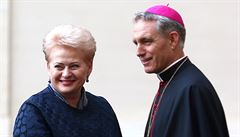 Arcibiskup Ganswein s litevskou prezidentkou Daliou Grybauskait&#279;