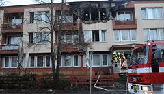 Po�kozena je i fasáda hotelu.