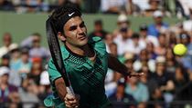 Roger Federer v souboji s Tomem Berdychem.