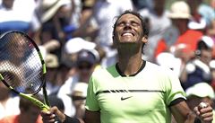 Rafael Nadal slaví.