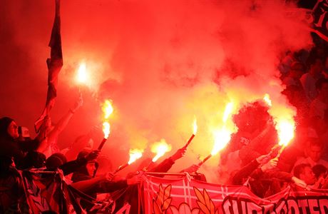 Slavia vs. Sparta, fanouci domácích.