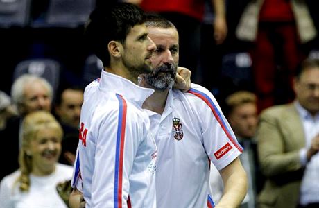 Novak Djokovi a Bogdan Obradovi.
