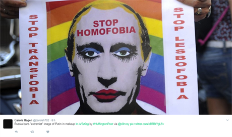Jedna z verzí fotografie ruského prezidenta Vladimira Putina, za její...