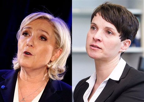 Lídryn francouzské krajní pravice Marine Le Penová a éfka nmecké...