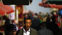 Ujgurský muž v sinťiangském Turfanu