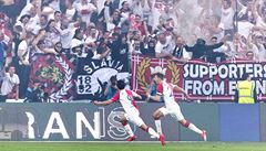 Slavia vs. Sparta, domácí slaví pod svým kotlem vyrovnání.