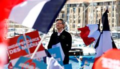 Prezidentský kandidát krajní levice Mélenchon nabírá ve Francii na popularitě