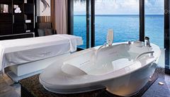 Luxusn resort na ostrov Velaa, kter nechal vybudovat miliard Ji mejc.