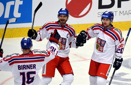 Utkání Euro Hockey Challenge: R - Norsko. Radost eských hokejist z úvodní...