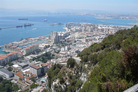 Pohled na Gibraltar z výky