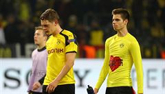 Zklamaní fotbalisté Borussie Dortmund.